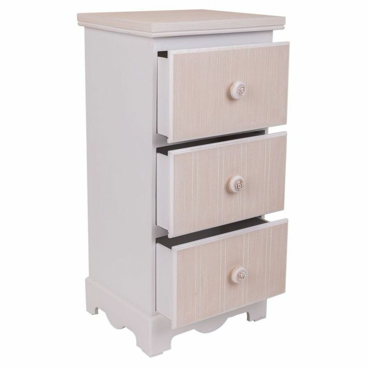 Byrå Alexandra House Living Vit Trä MDF 26 x 60 x 31 cm - 2