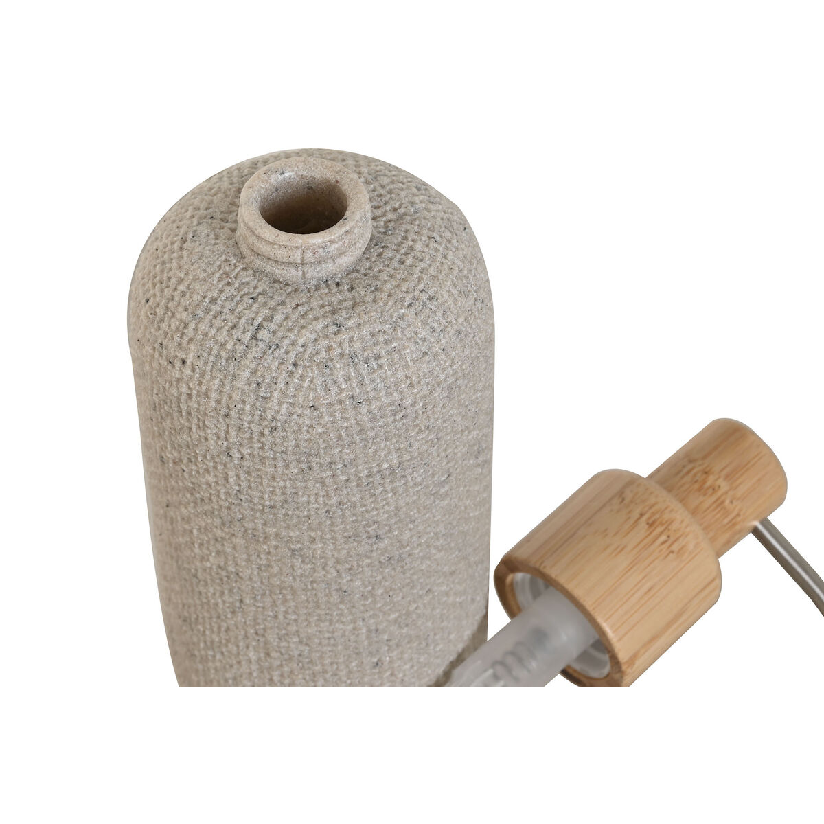 Tvåldispenser Home ESPRIT Grå Naturell Trä Harts 7 x 9 x 19 cm - 3