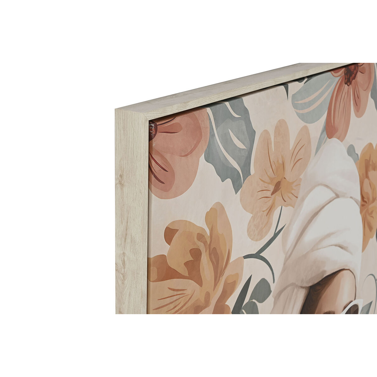 Kanvas Home ESPRIT Gul Blå Vit Beige polystyren Kanvas Skandinavisk 82 x 3,5 x 122 cm (2 antal) - 2
