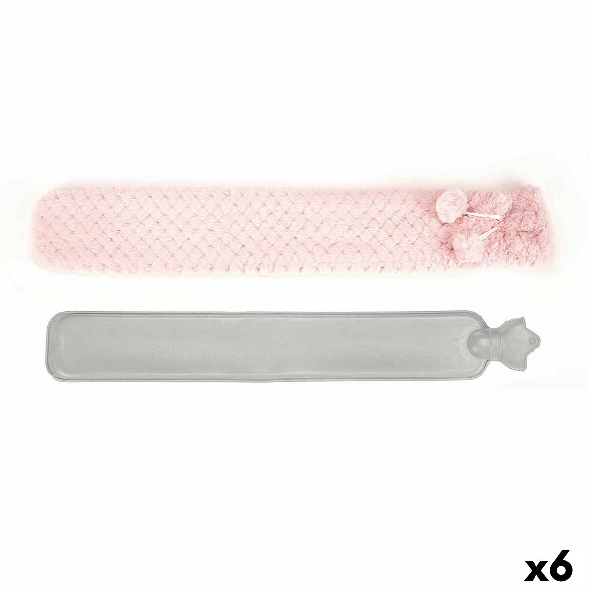 Varmvattenflaska Gift Decor Rosa Plast 2 L (6 antal)