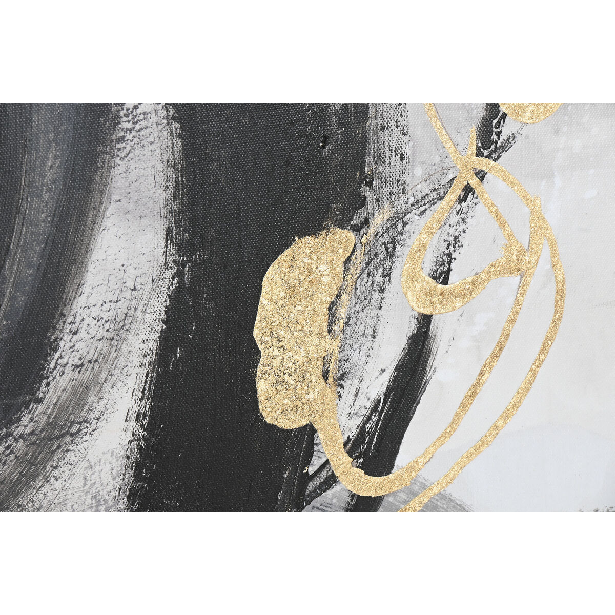 Kanvas Home ESPRIT Vit Svart polystyren Kanvas Abstrakt Modern 104 x 4 x 103,5 cm (2 antal) - 3