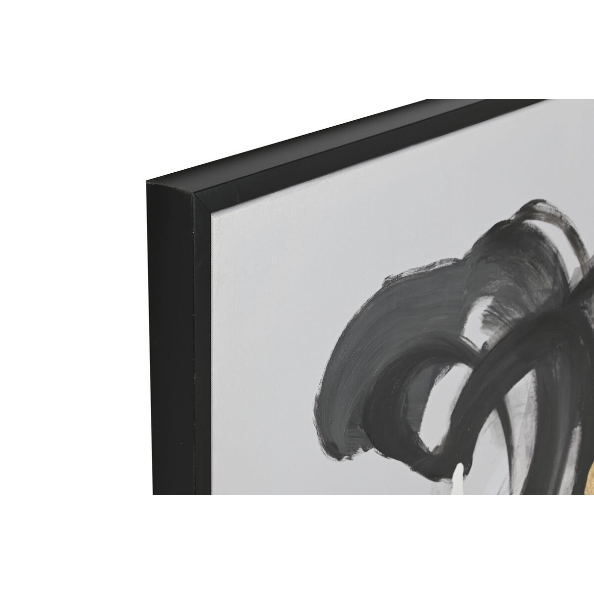 Kanvas Home ESPRIT Vit Svart polystyren Kanvas Abstrakt Modern 104 x 4 x 103,5 cm (2 antal) - 2