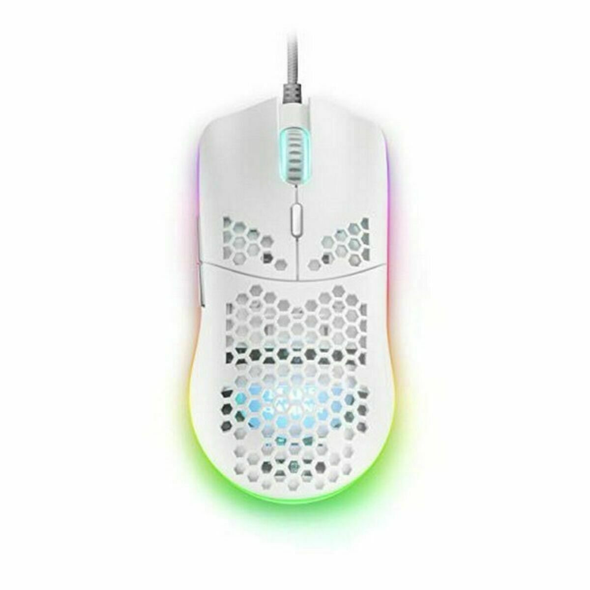 Spelmus med LED Mars Gaming Vit 12400 dpi (Renoverade A)