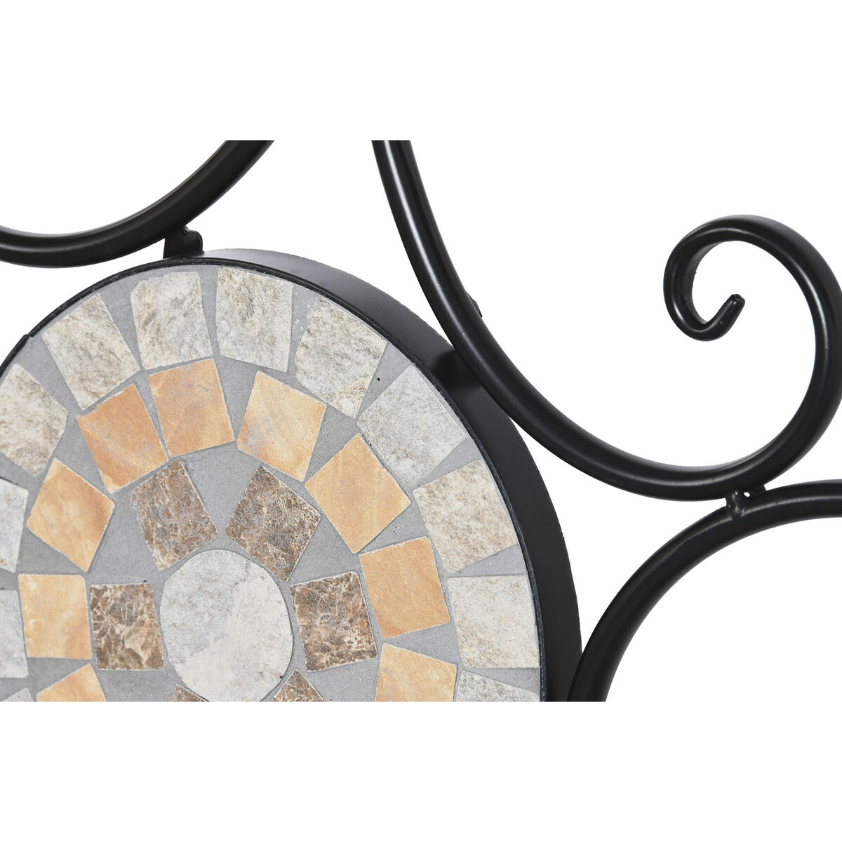 Bänk DKD Home Decor Svart Multicolour Mosaik 111 x 54 x 88 cm - 4