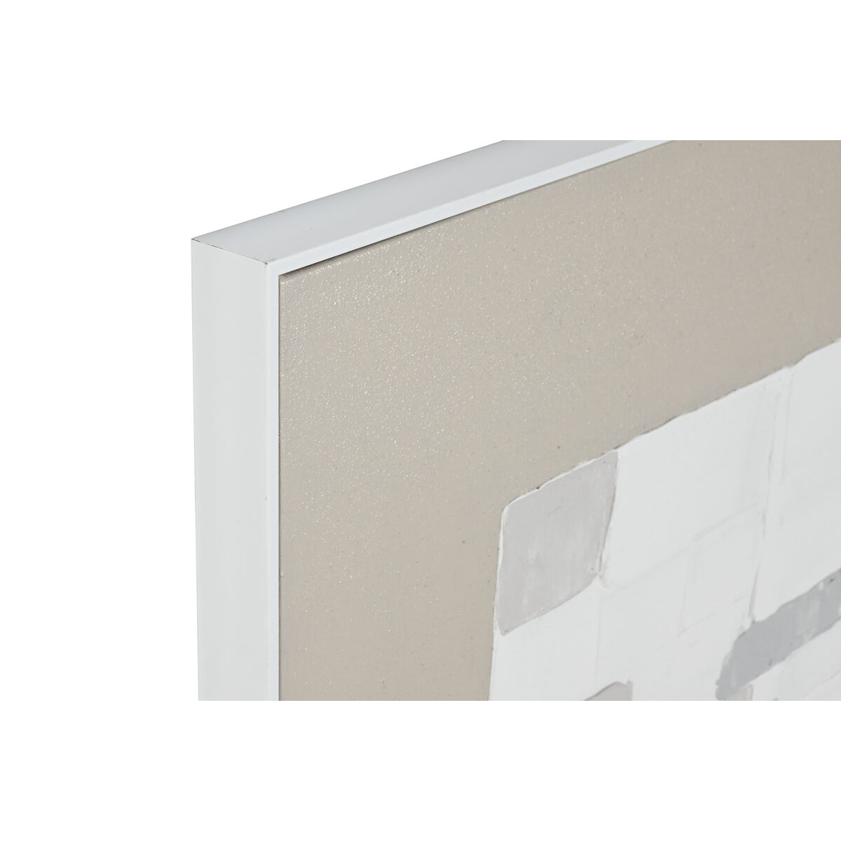 Tavla Home ESPRIT Vit Beige polystyren Kanvas Abstrakt Urban 82 x 4 x 81,5 cm (2 antal) - 2