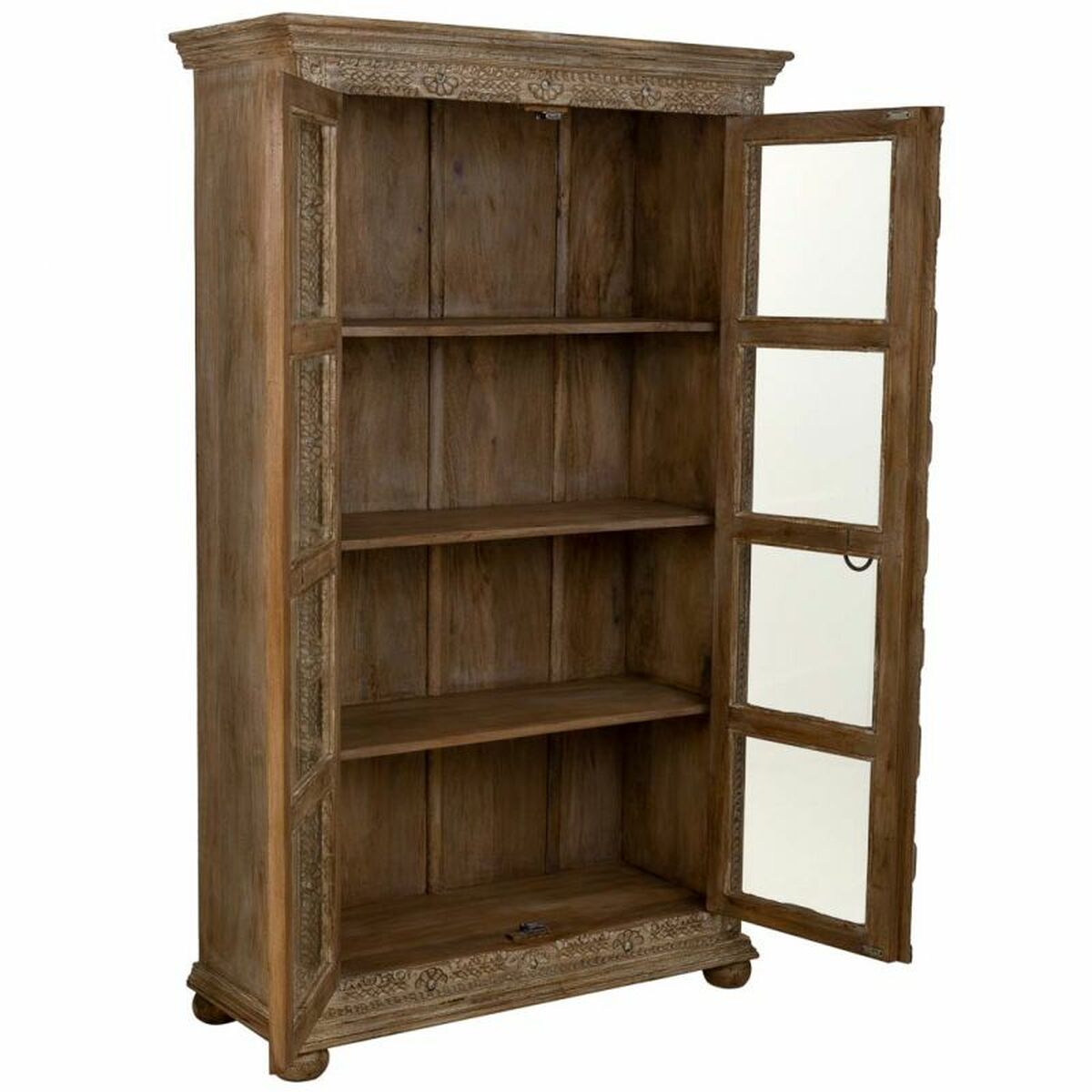 Visningsställ Alexandra House Living Glas Järn Mangoträ 43 x 180 x 106 cm - 3