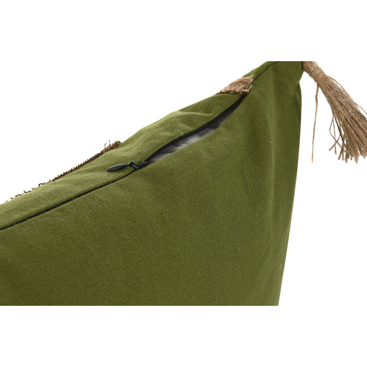 Kudde Home ESPRIT Grön Naturell Boho 45 x 5 x 45 cm - 2