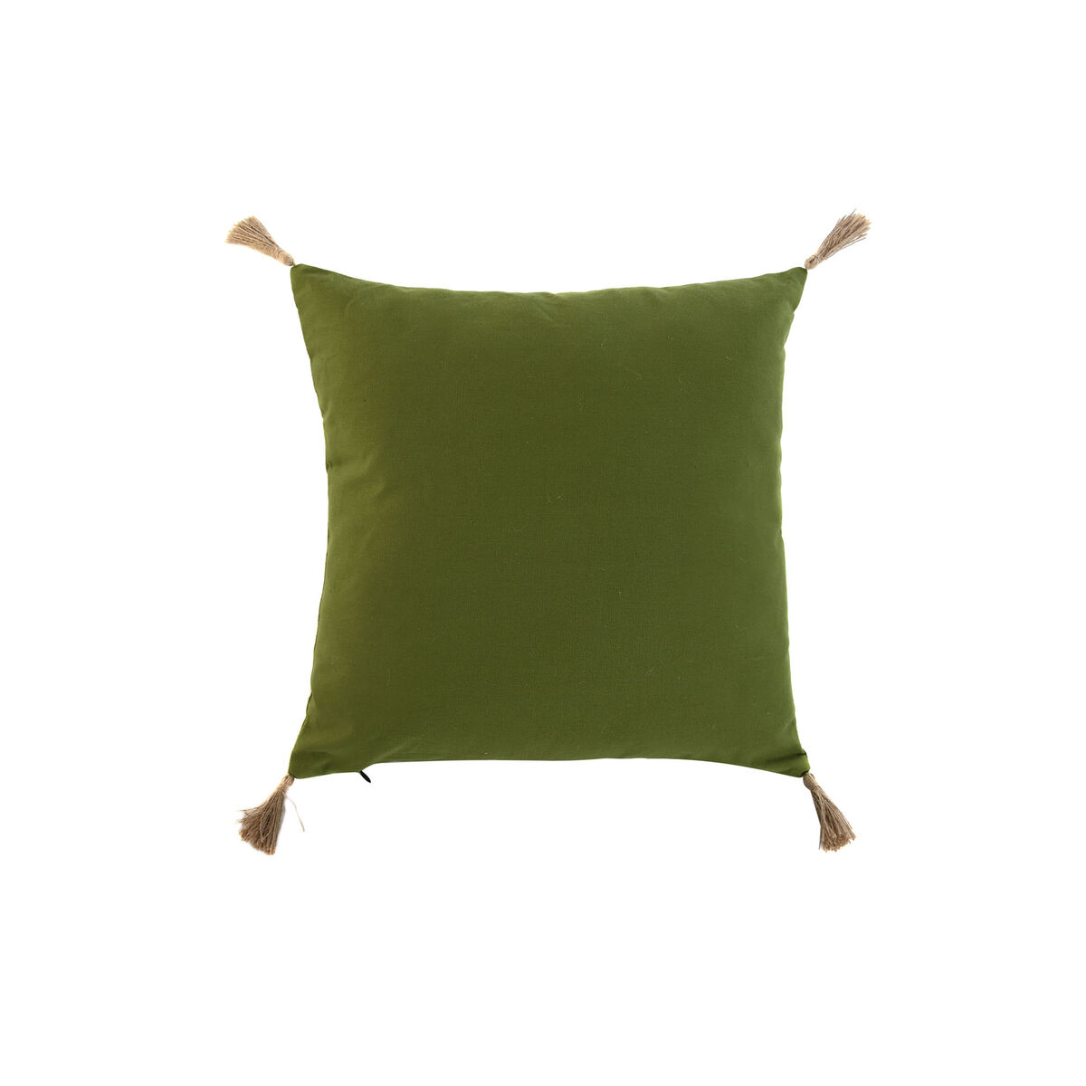 Kudde Home ESPRIT Grön Naturell Boho 45 x 5 x 45 cm - 4