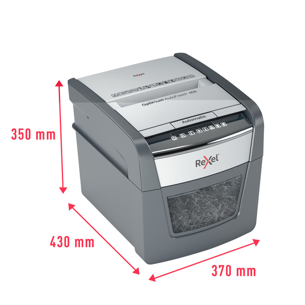 Dokumentförstörare Rexel Optimum AutoFeed 45X 20 L - 7