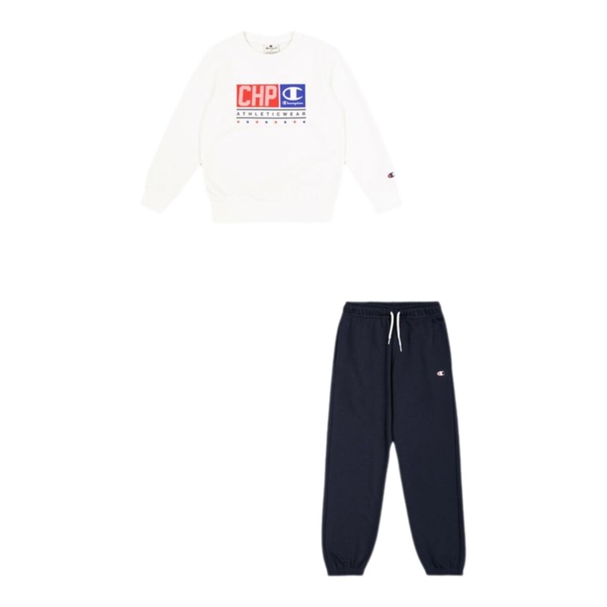 Träningsoverall, Barn Champion Champion Chandal Champion Crewneck Sweatsuit Niño Blå Vit