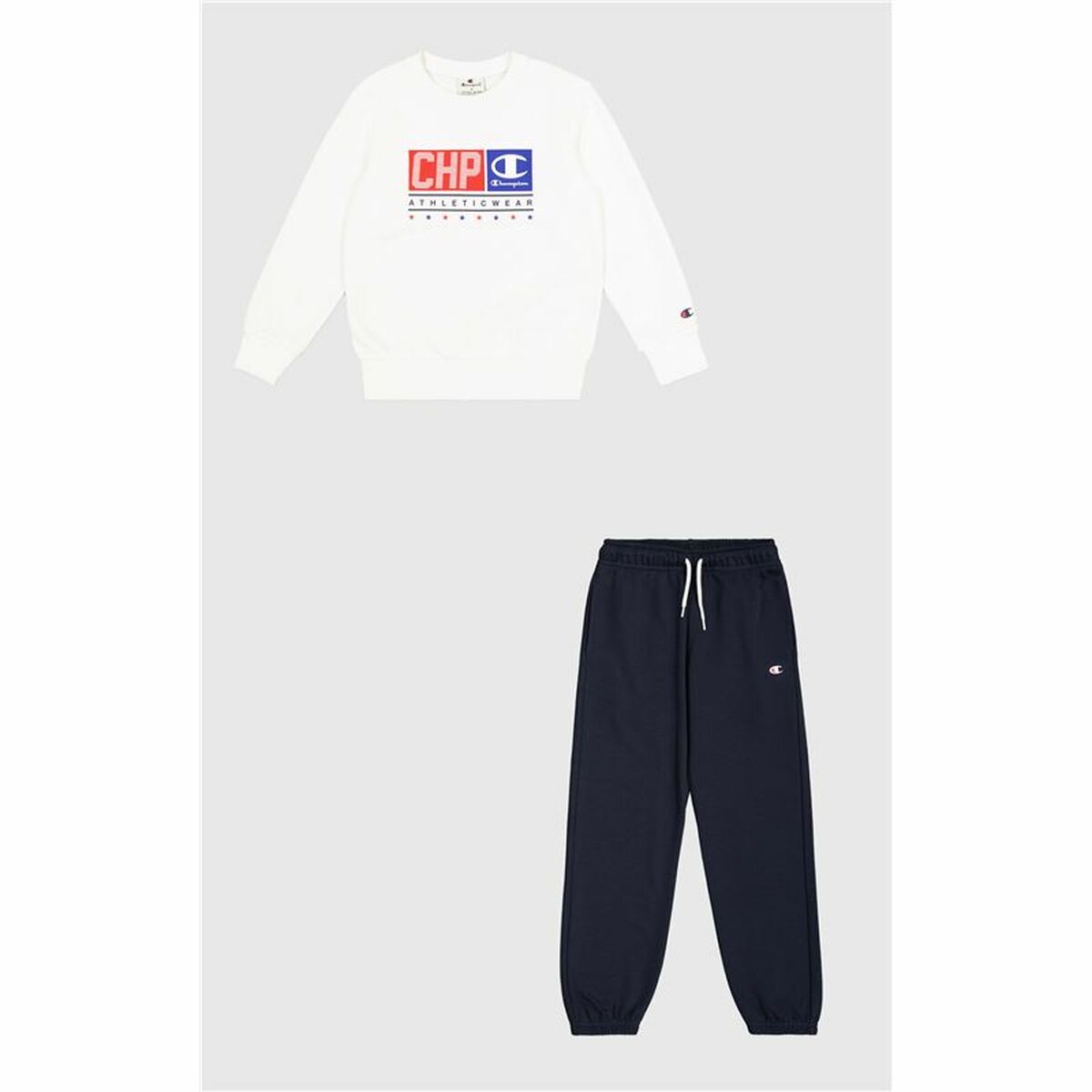 Träningsoverall, Barn Champion Champion Chandal Champion Crewneck Sweatsuit Niño Blå Vit - 2