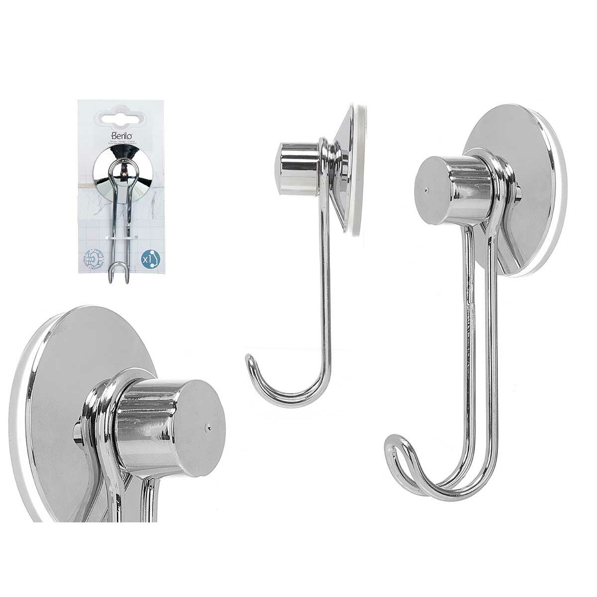 Upphängningskrok Berilo Metall Stål ABS 6 x 13 x 4 cm (24 antal) - 4