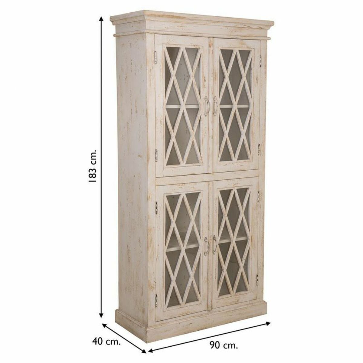 Visningsställ Alexandra House Living Glas Järn Mangoträ 40 x 183 x 90 cm - 6