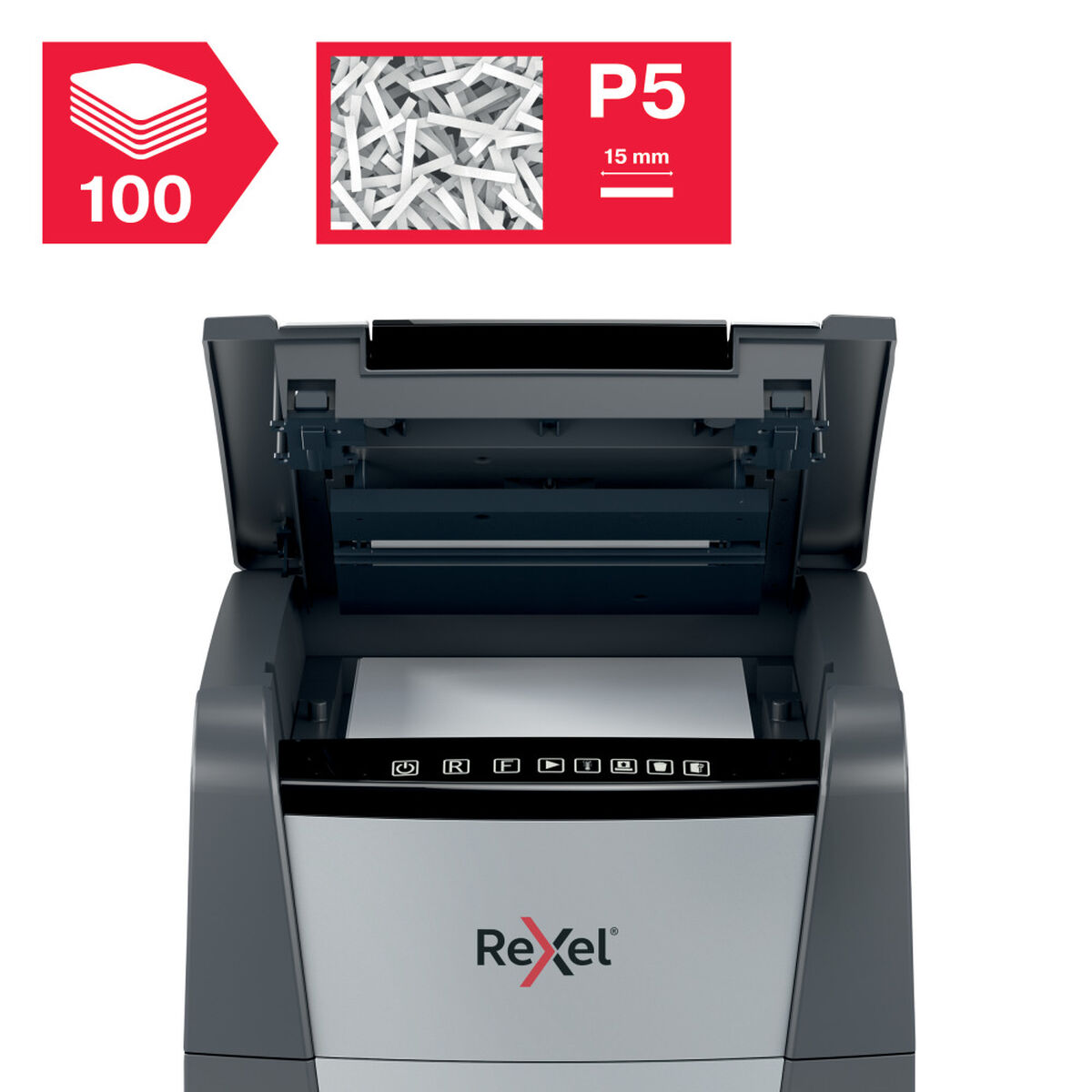 Dokumentförstörare Mikroskärande Rexel Optimum Auto+ 100M - 3