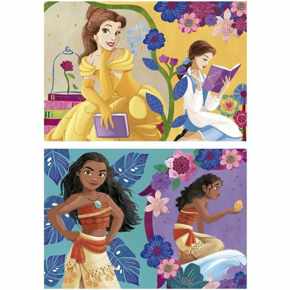 Set 2 pussel Disney Princess Bella + Vaiana 25 Delar - 5