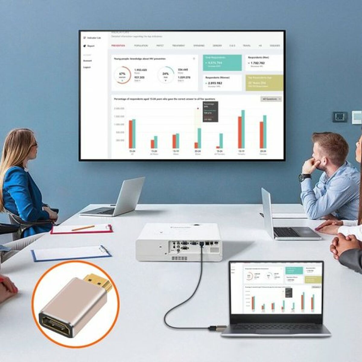 Adapter HDMI PcCom - 2