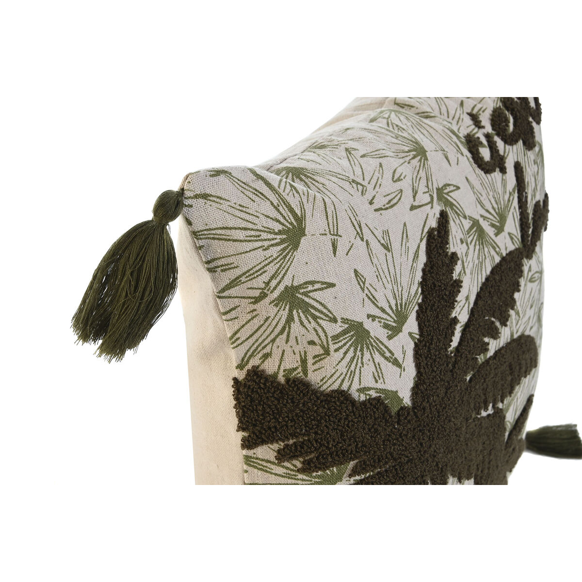 Kudde Home ESPRIT Grön Beige Palmer Boho 45 x 5 x 45 cm - 6