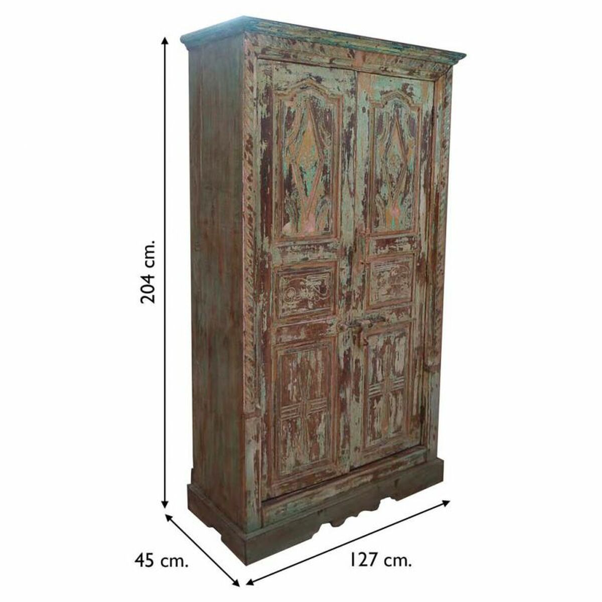 Skåp Alexandra House Living Brun Återvunnet Trä 45 x 204 x 127 cm - 6