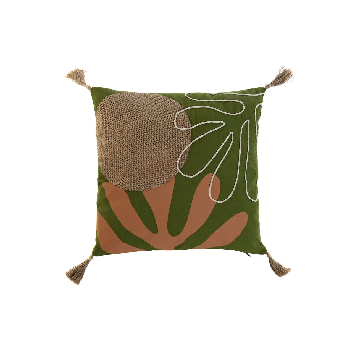 Kudde Home ESPRIT Grön Boho 45 x 5 x 45 cm