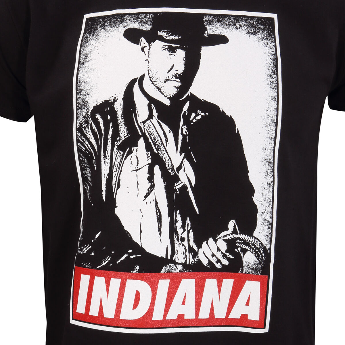 T-shirt med kortärm Indiana Jones Indy Svart Unisex - 2