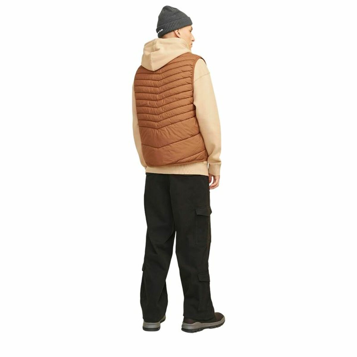 Träningsväst Herr Jack & Jones Jjben Square Mocha Bisque - 3