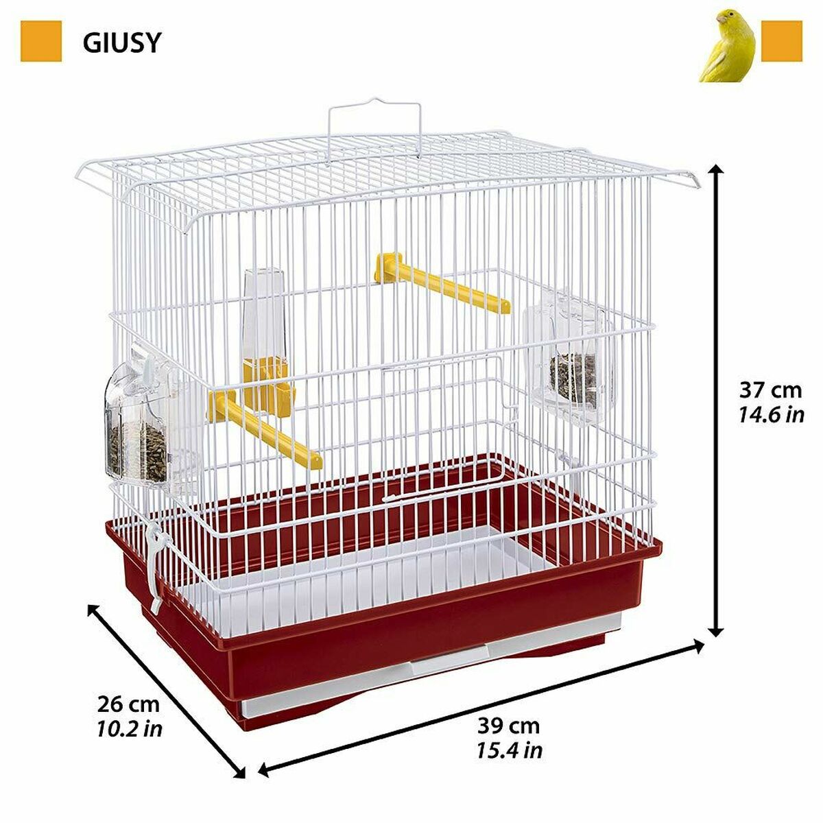 Bird Cage Ferplast Giusy Röd Vit - 2