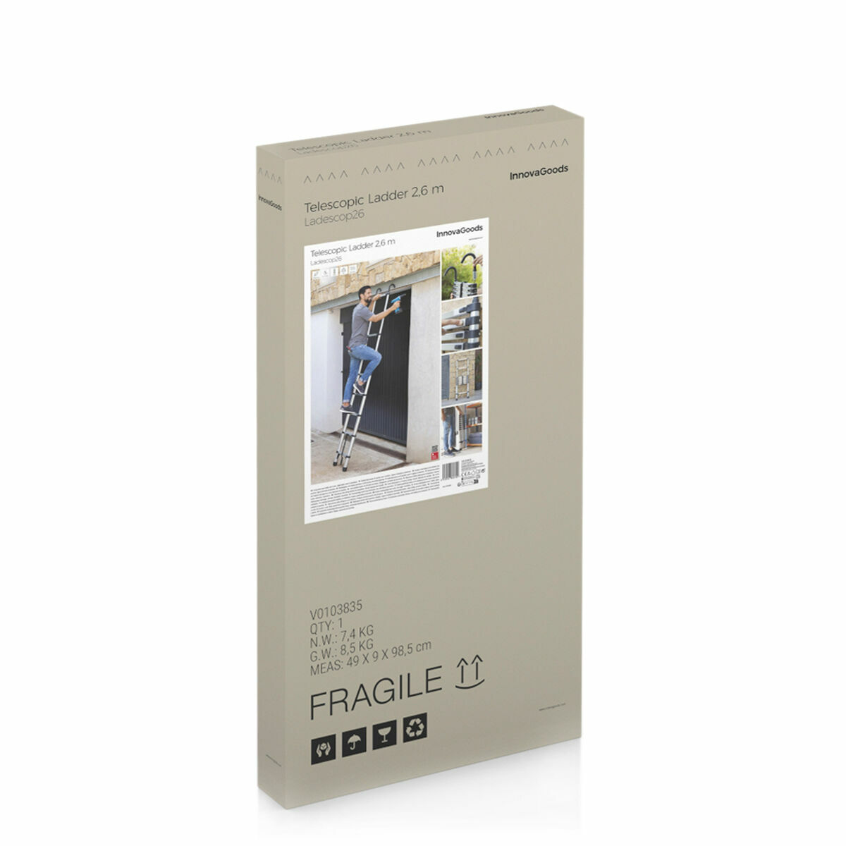 Teleskopstege Ladescop26 InnovaGoods 2,6 m - 3