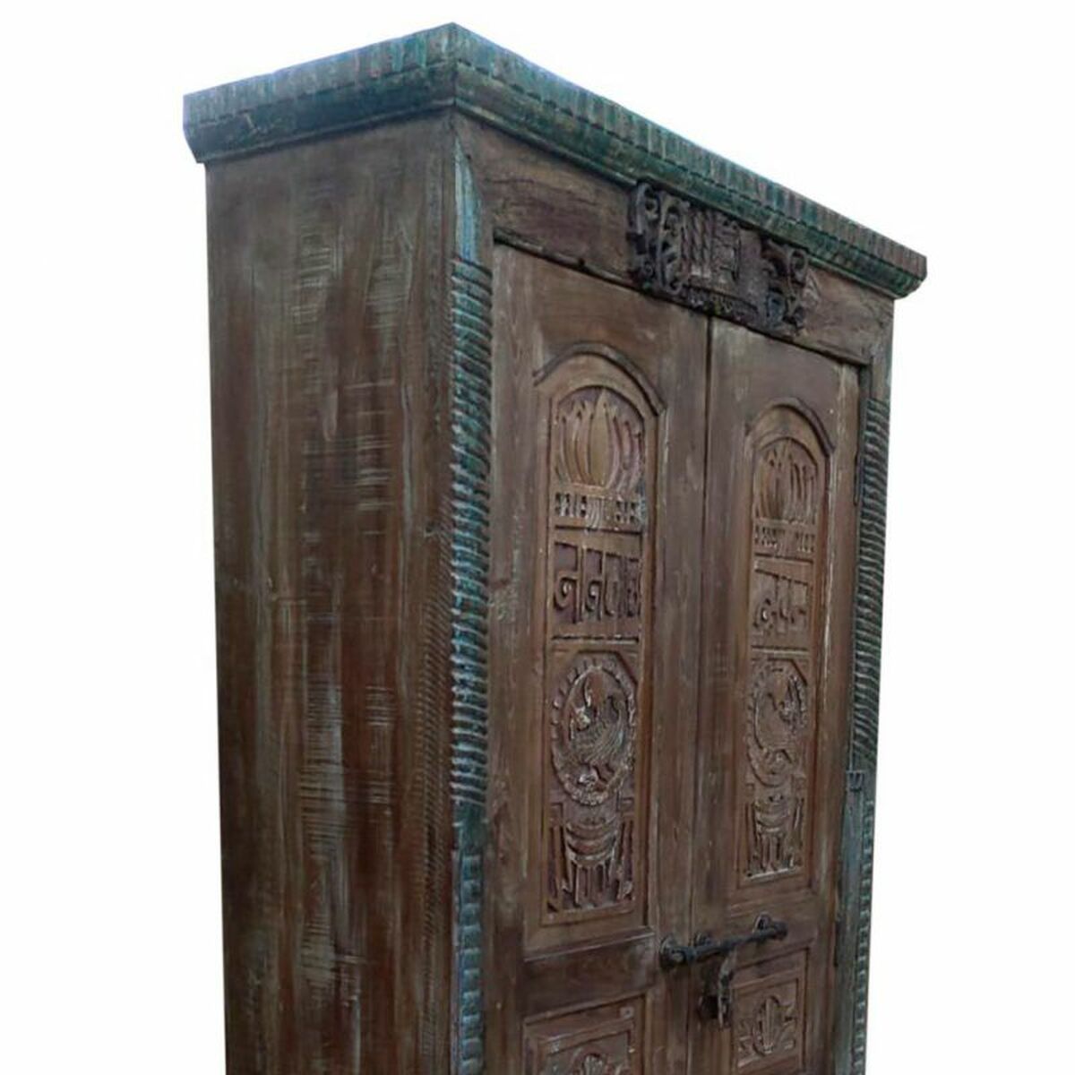 Skåp Alexandra House Living Brun Återvunnet Trä 45 x 220 x 121 cm - 5