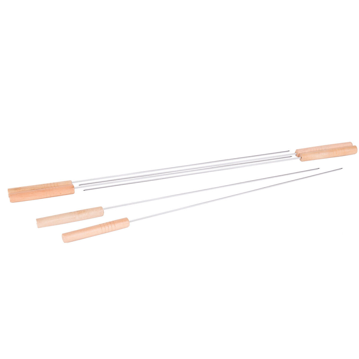 Set med grillspett för barbecue Barbacoa Rostfritt stål 40 x 0,5 x 0,5 cm