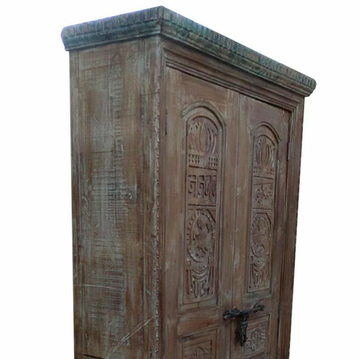 Skåp Alexandra House Living Brun Återvunnet Trä 45 x 220 x 121 cm - 5