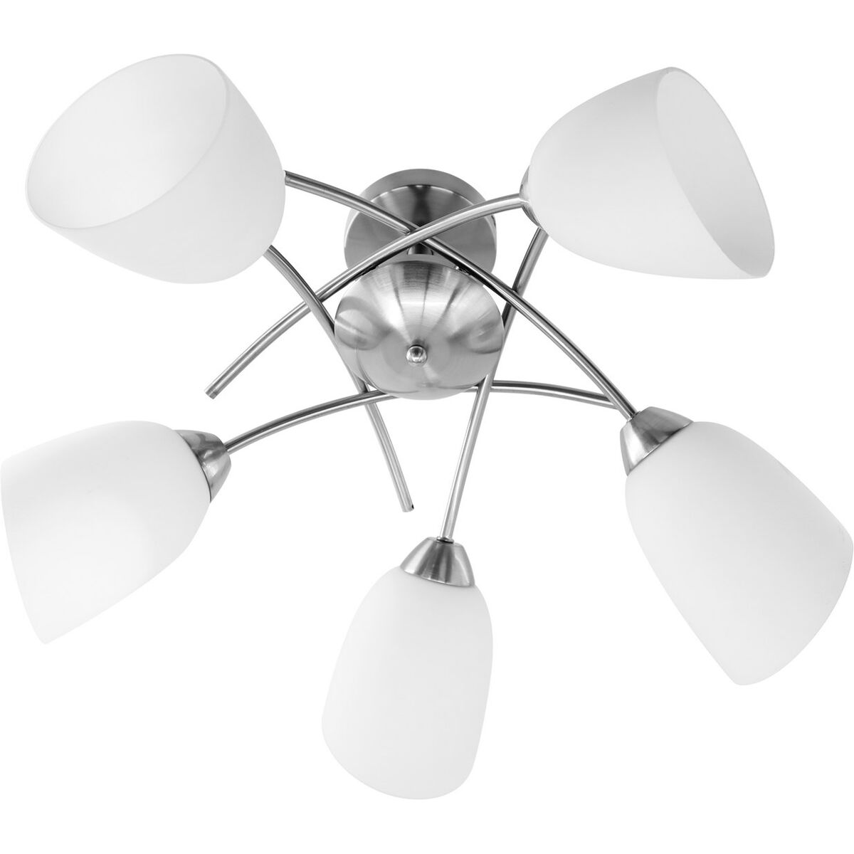 Taklampa Activejet NIKITA 5P Nikiel Vit ickel Metall Glas 200 W (1 antal) - 2