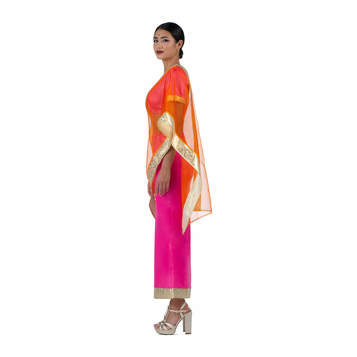 Maskeraddräkt vuxna My Other Me Hindu Orange Rosa - 12