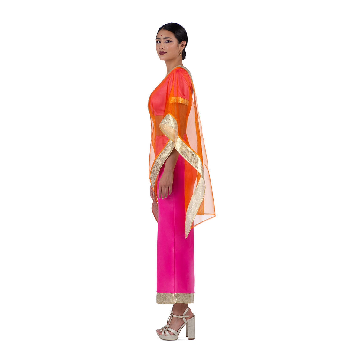 Maskeraddräkt vuxna My Other Me Hindu Orange Rosa - 8
