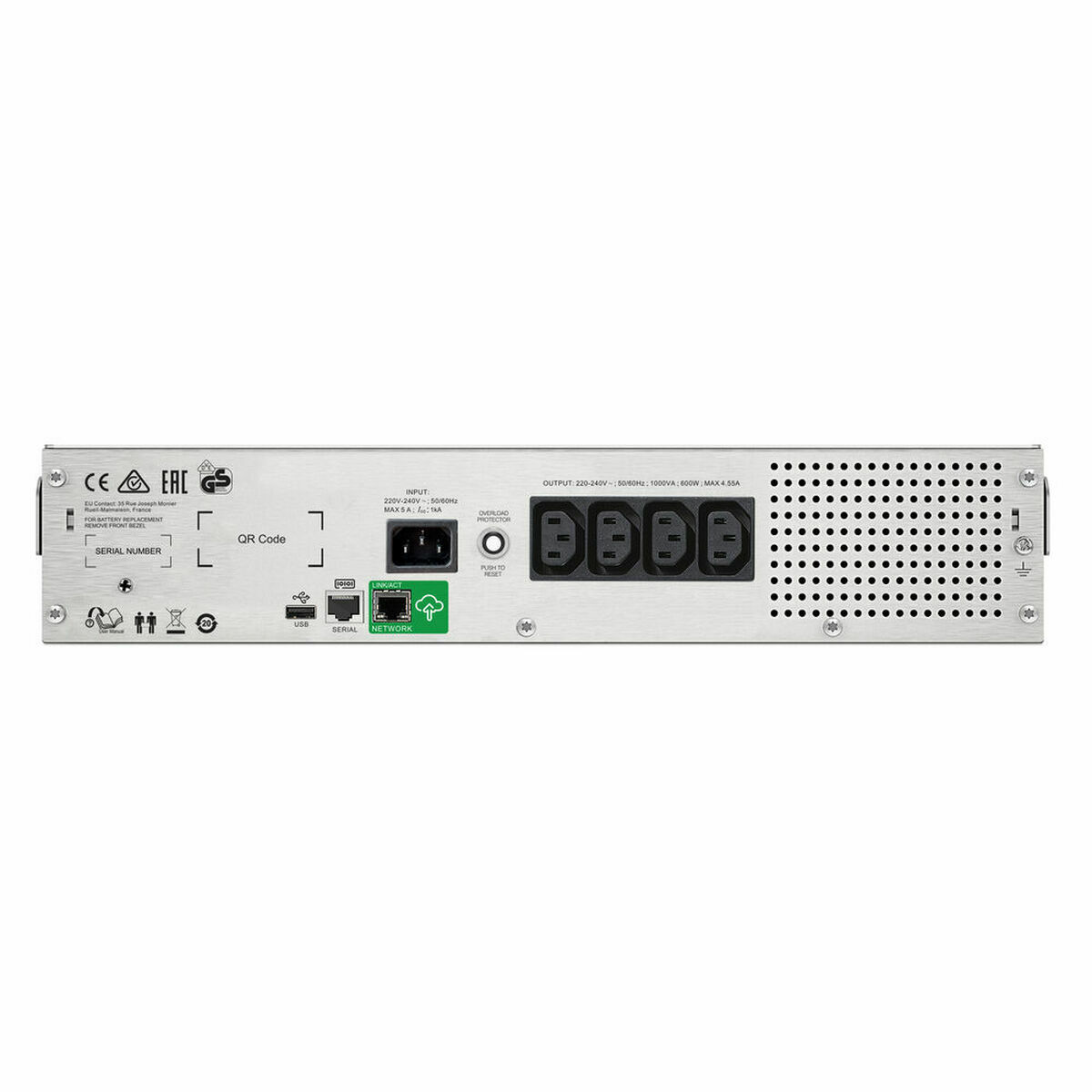 System för Avbrottsfri Strömförsörjning Interaktiv (UPS) APC SMC1500I-2UC 900 W 1500 VA - 2