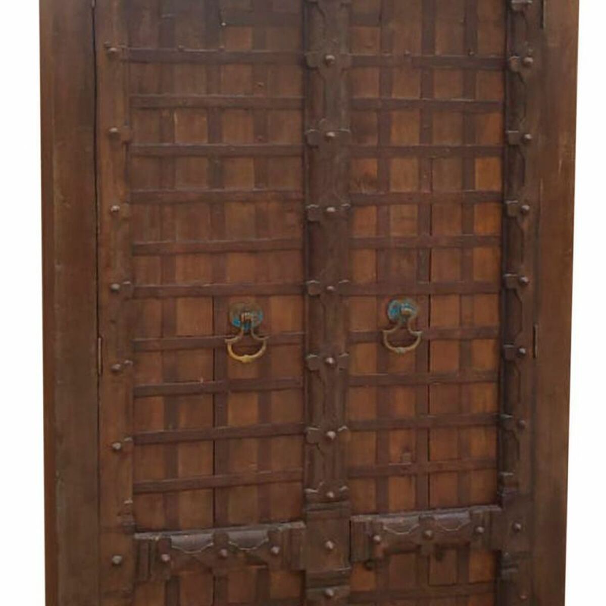 Skåp Alexandra House Living Brun Återvunnet Trä 42 x 217 x 118 cm - 6