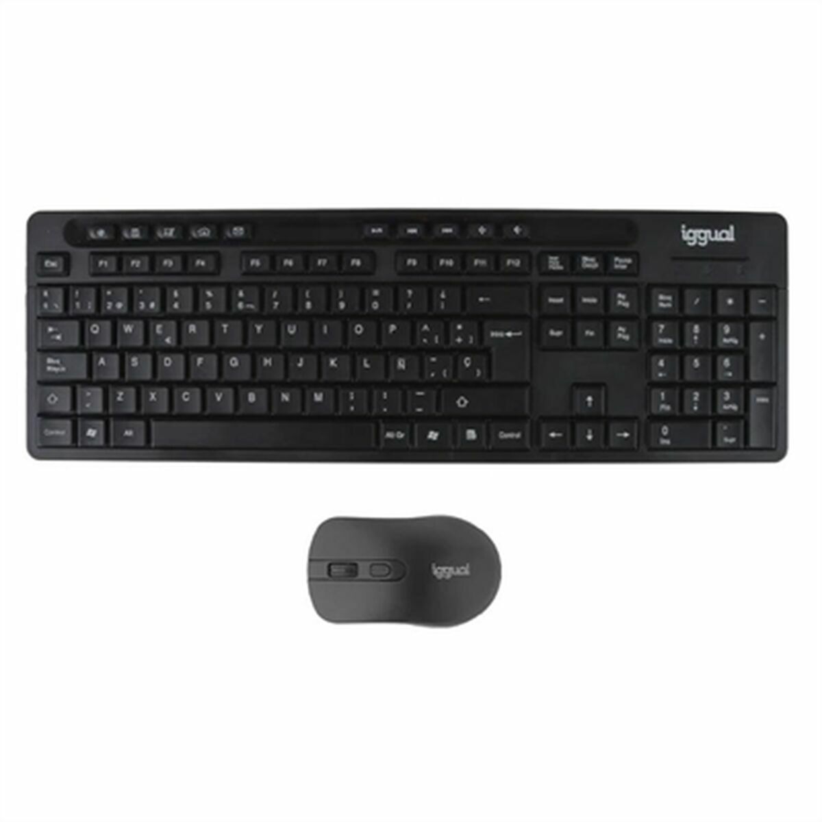 Tangentbord och Mus iggual WMK-BUSINESS2 Svart Qwerty Spanska