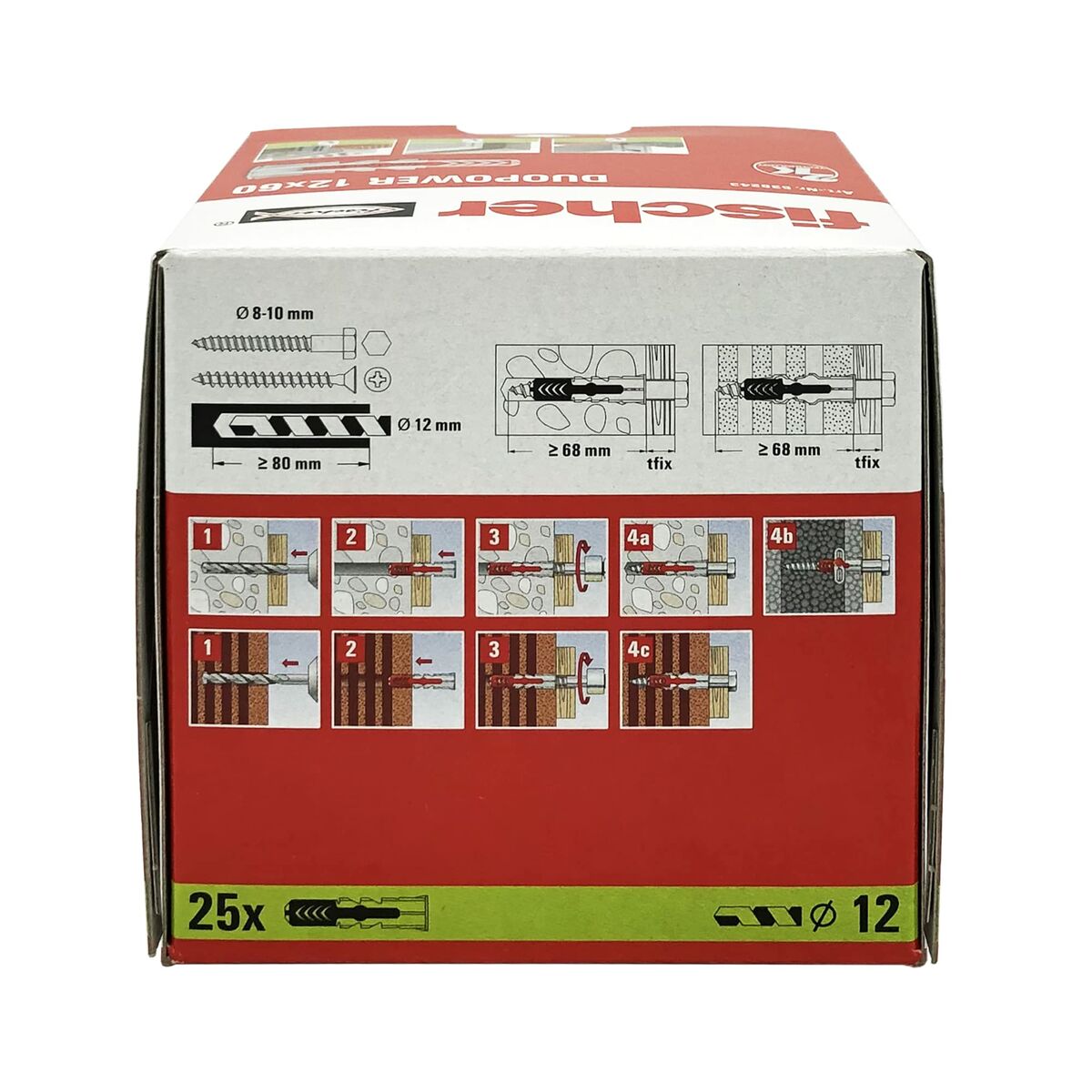 Dobbar Fischer DuoPower 538243 Nylon Ø 12 x 60 mm (25 antal) - 2