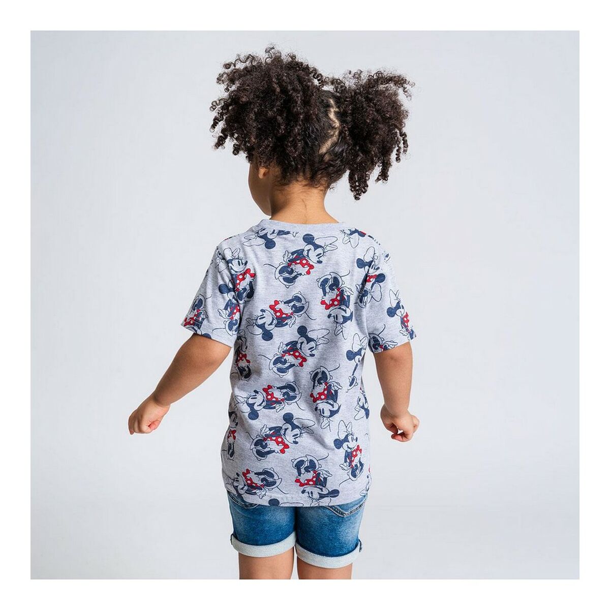 Barn T-shirt med kortärm Minnie Mouse Grå - 7