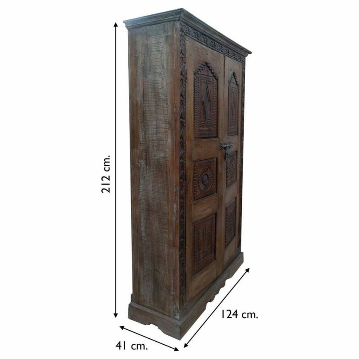 Skåp Alexandra House Living Brun Återvunnet Trä 41 x 212 x 124 cm - 5