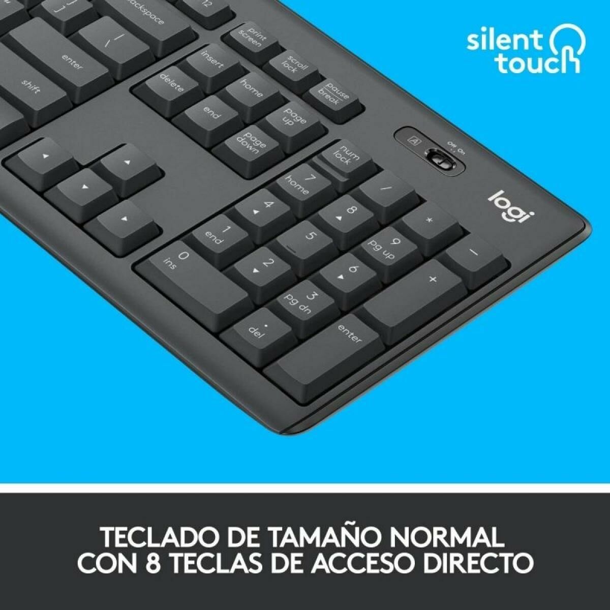 Trådlöst Tangentbord och Mus Logitech MK295 Svart Qwerty Spanska - 3