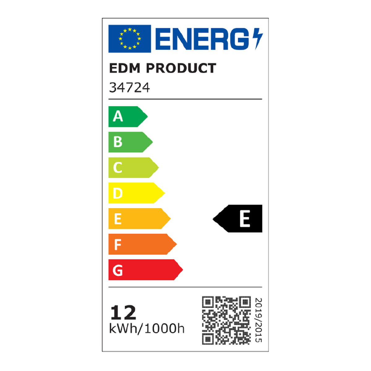 Vägglykta EDM 34724 Vit Polymer A E 12 W 75 W 1080 lm Extern (4000 K) - 5