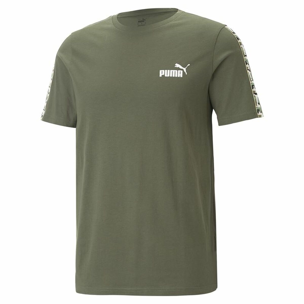 T-shirt med kortärm Herr Puma Ess Tape Camo Moss S Grön Oliv - 3