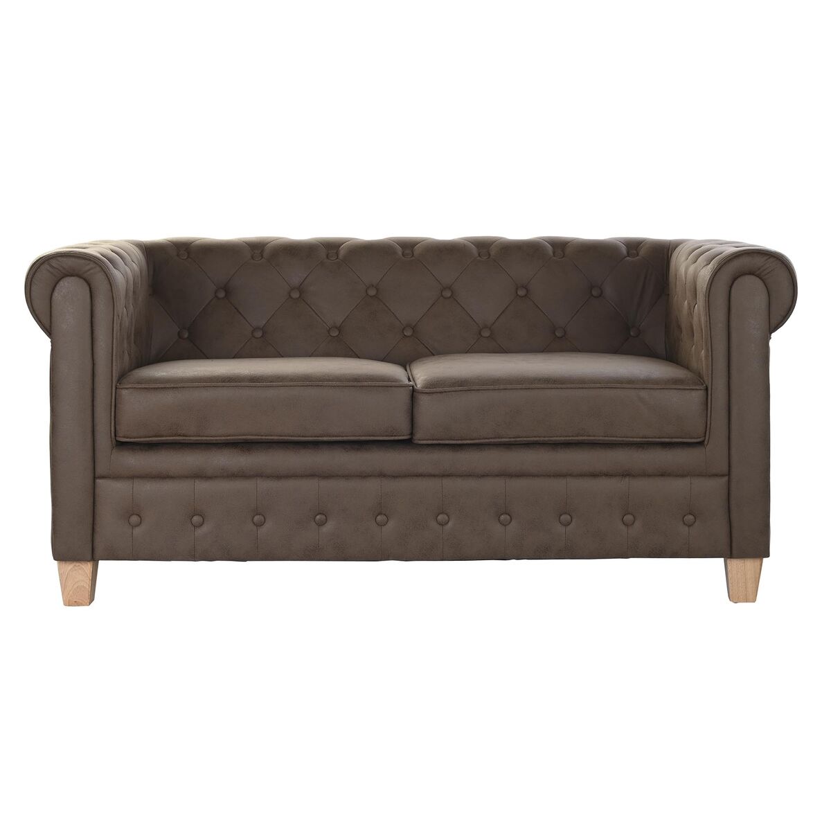 Soffa DKD Home Decor 151 x 82 x 70 cm Naturell Trä Brun Vintage - 7
