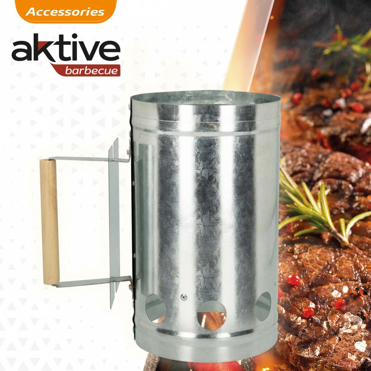 Bärbar Grill Aktive 16 x 27,5 x 16 cm (4 antal) - 3