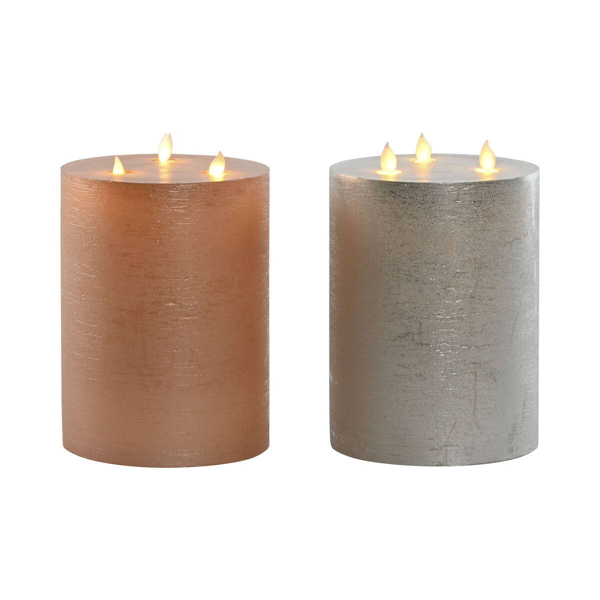 LED Ljus DKD Home Decor Gyllene Silvrig 15 x 15 x 20 cm (AA) (2 antal) - 3