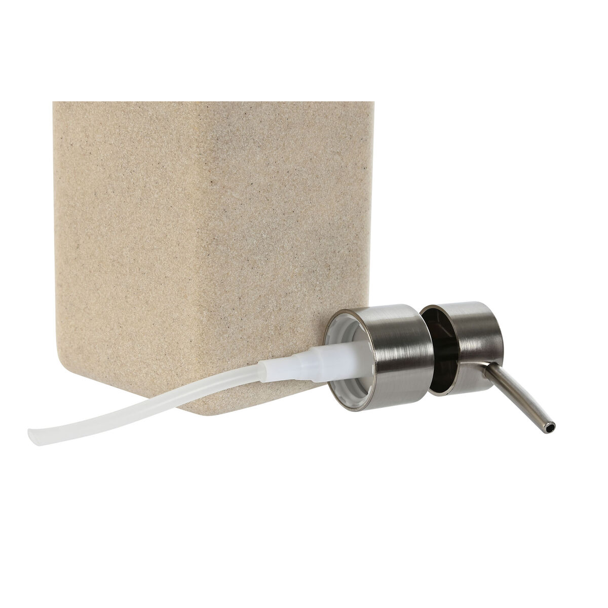 Tvåldispenser Home ESPRIT Kräm Silvrig Harts Polyetylen 8 x 8 x 18 cm - 2