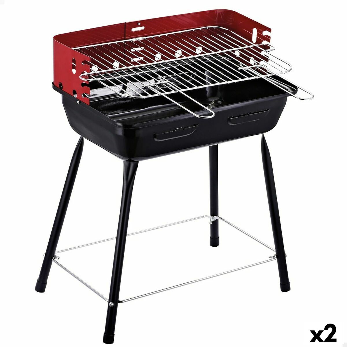 Bärbar Grill Aktive Metall 42 x 54 x 42 cm (2 antal) - 3
