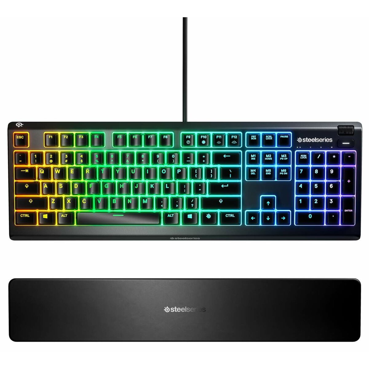 Gaming Tangentbord/ OR: Speltangentbord SteelSeries Apex 3 Svart Qwerty portugisiska - 2
