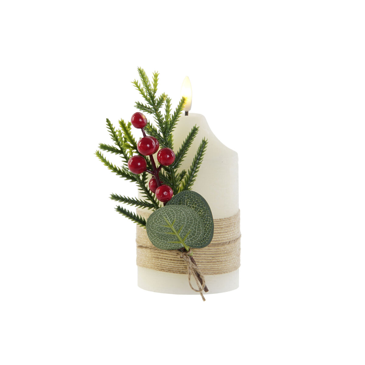 LED Ljus DKD Home Decor Vit 7 x 7 x 12 cm (AA) - 3