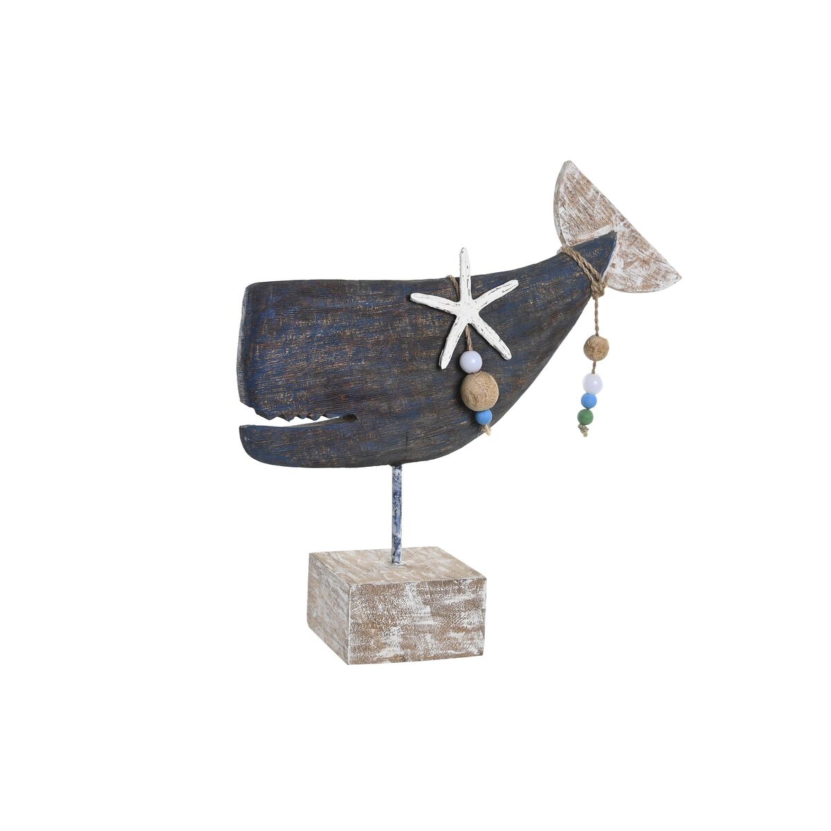 Prydnadsfigur DKD Home Decor Blå Harts Mangoträ (37 x 11 x 39 cm) - 3